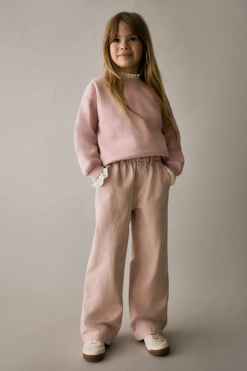 H&M Wide leg paper bag jeans