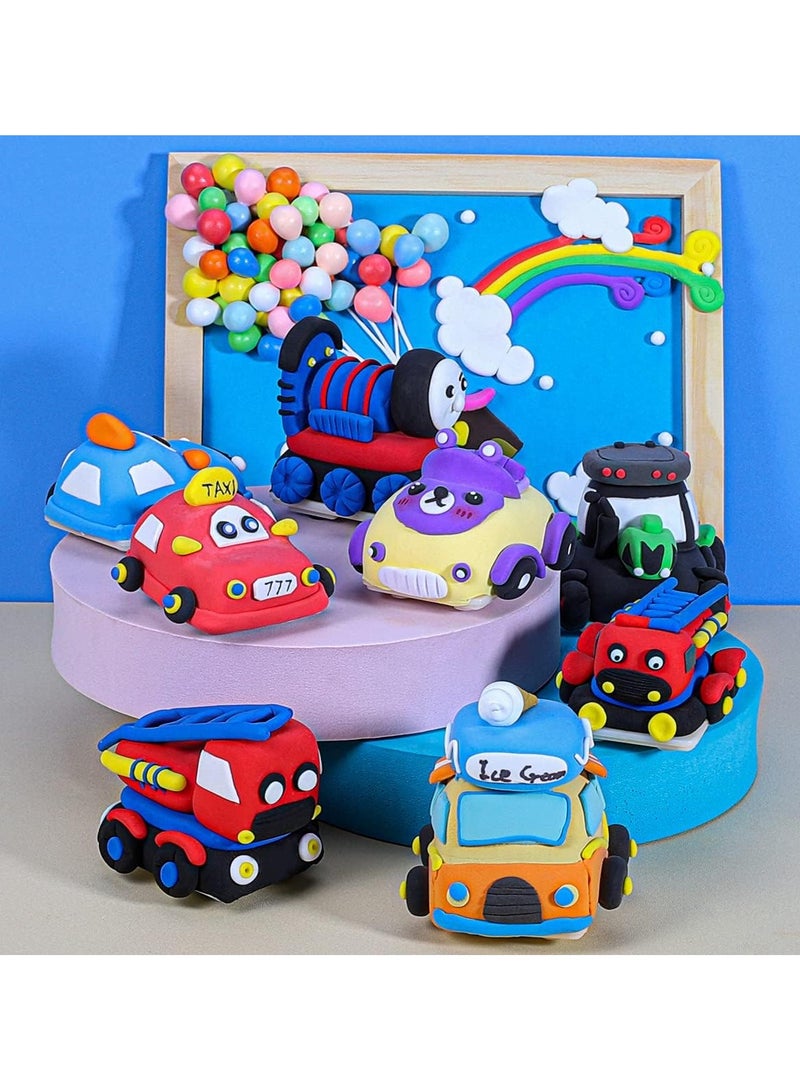 موندا 72 قطعة من الطين الهوائي 36 لونًا و36 لونًا عبوات إعادة تعبئة للأطفال، متعدد الألوان آمن وغير سام مع صندوق واحد، طين تشكيل DIY للأطفال مع أدوات النحت، طين تشكيل فني للأطفال - Image 5