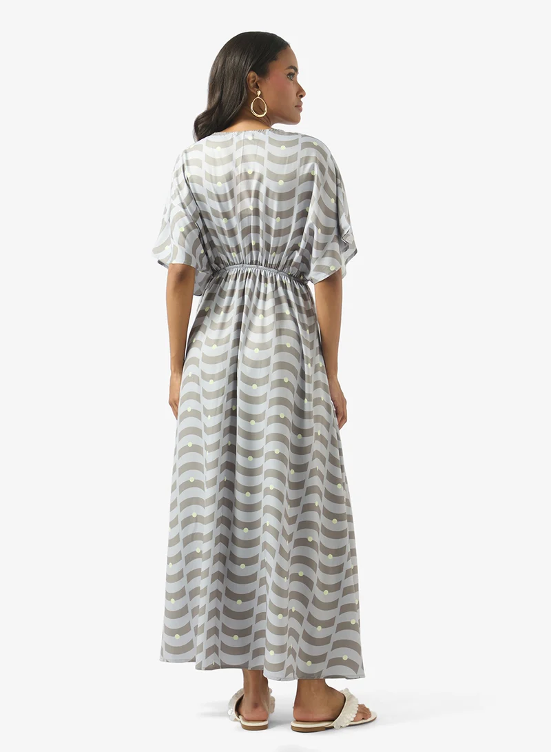 سولايرا Monochrome Beach Kaftan