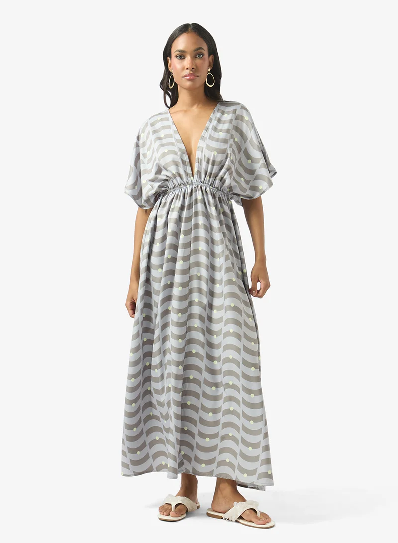 سولايرا Monochrome Beach Kaftan