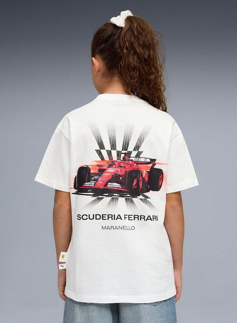 بوما تيشيرت بطبعة سيارة فيراري للشباب - Image 2