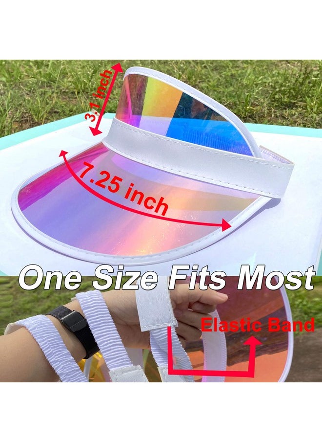 Kejea - 3 Pack Sun Visor Hats Women Men Plastic Bingo Party Visors Hat Colored Adjustable Sports Golf Beach Tennis Caps Sunhat - Image 1