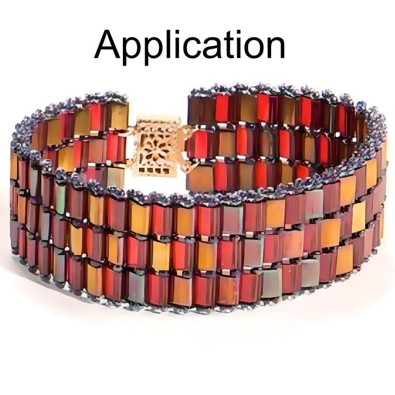 Miyuki Tila 2 Hole Square Beads 5mm - Matte Metal Blue Green 7.2 Grams - Image 4