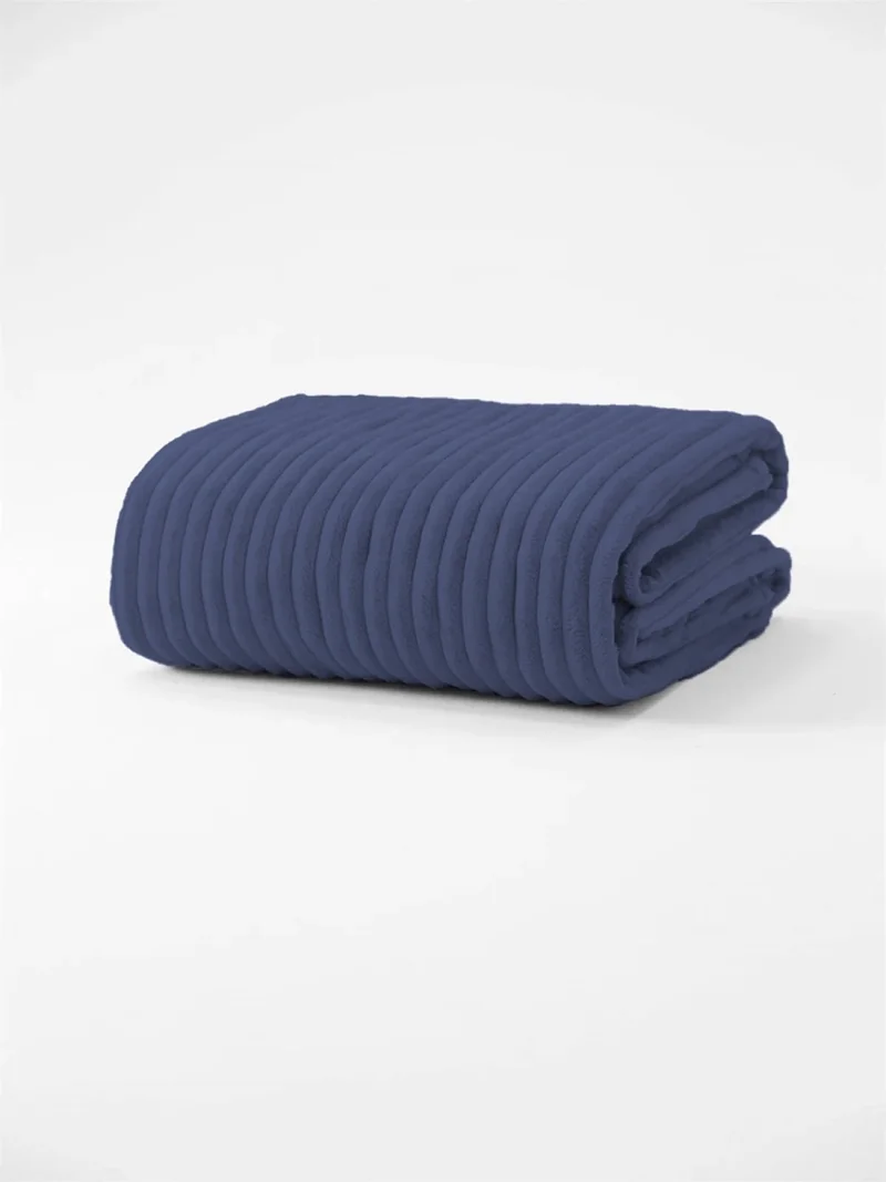 فافورا Merinos Modern Line 2 Piece Single Blanket Set - Navy Blue