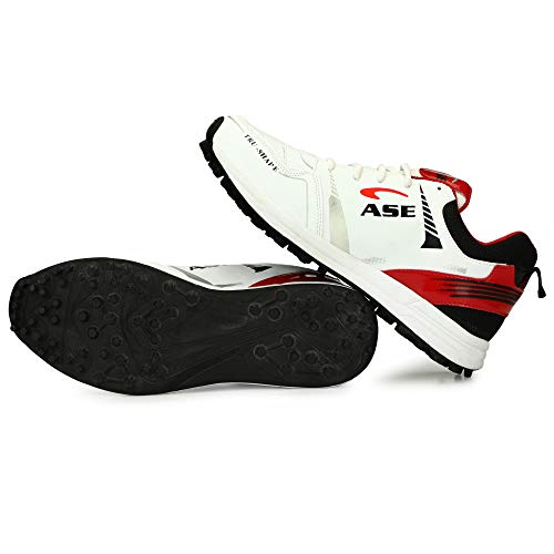 ASE PRO Red Professional Cricket Shoes for Men 9 UK/IND (CRT006_RED_09) - Image 4