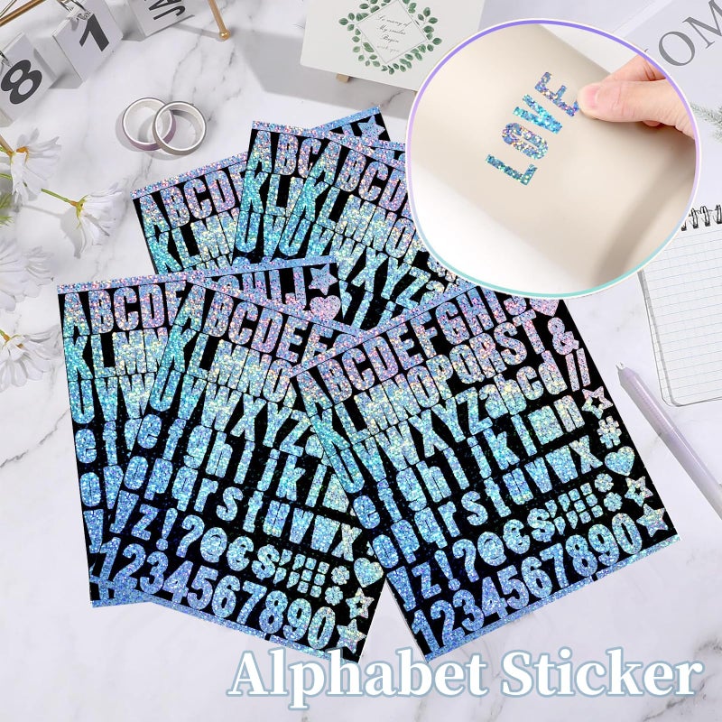 nalaina 10 Sheets Alphabet Stickers,Letter Sticker,Colorful Self Adhesive Letter Sticker,Mailbox Alphabet Stickers,Decals for Sign, Door, Business, Address Number - Image 2