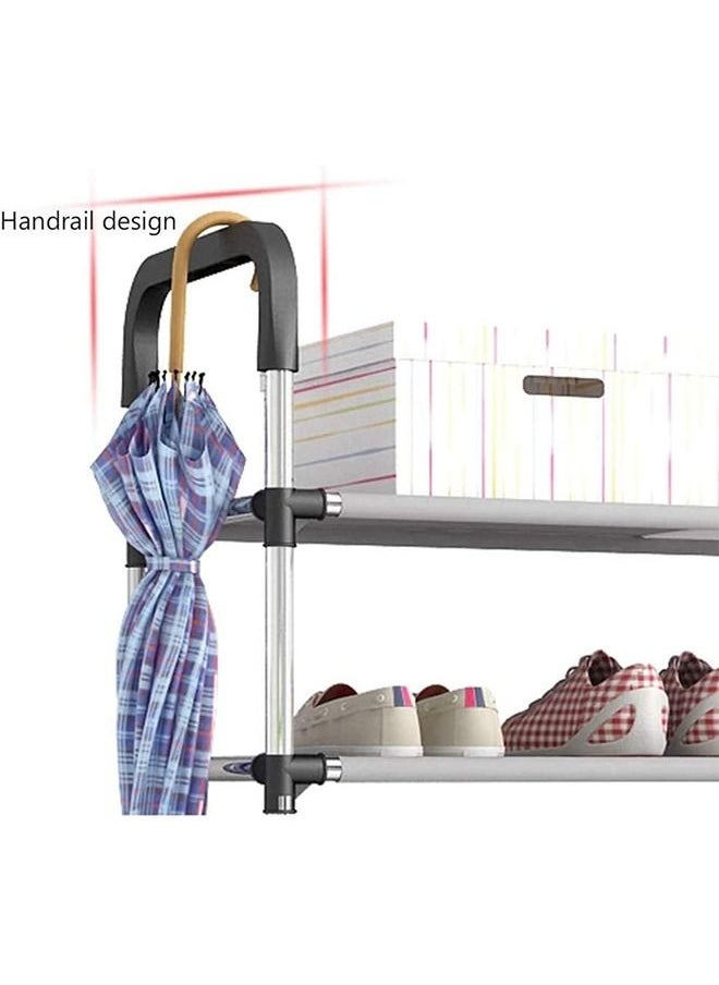 Taimi - 6-Layer Storage Shoe Rack Silver/Black 110x60x30cm - Image 1