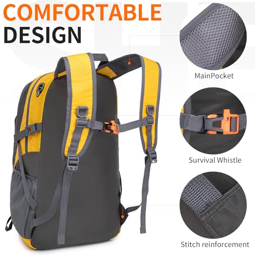 SHENHU 40L Hiking Backpack Lightweight Daypack Waterproof Travel Camping Backpack for Men Women Sport Packable - Image 4