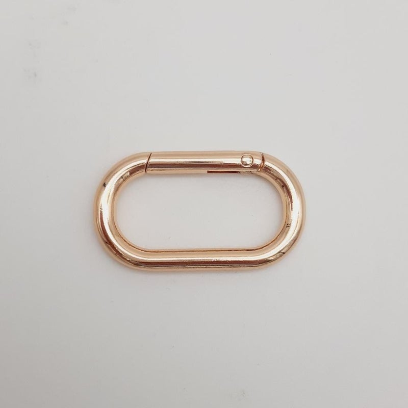 Angel Çanta Aksesuar Angel Bag Accessory Light Gold Large Oval Spring Ring - Image 1