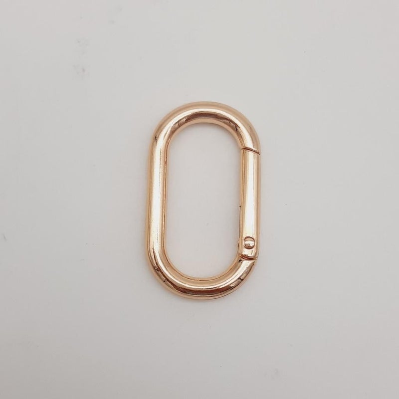 Angel Çanta Aksesuar Angel Bag Accessory Light Gold Large Oval Spring Ring - Image 2
