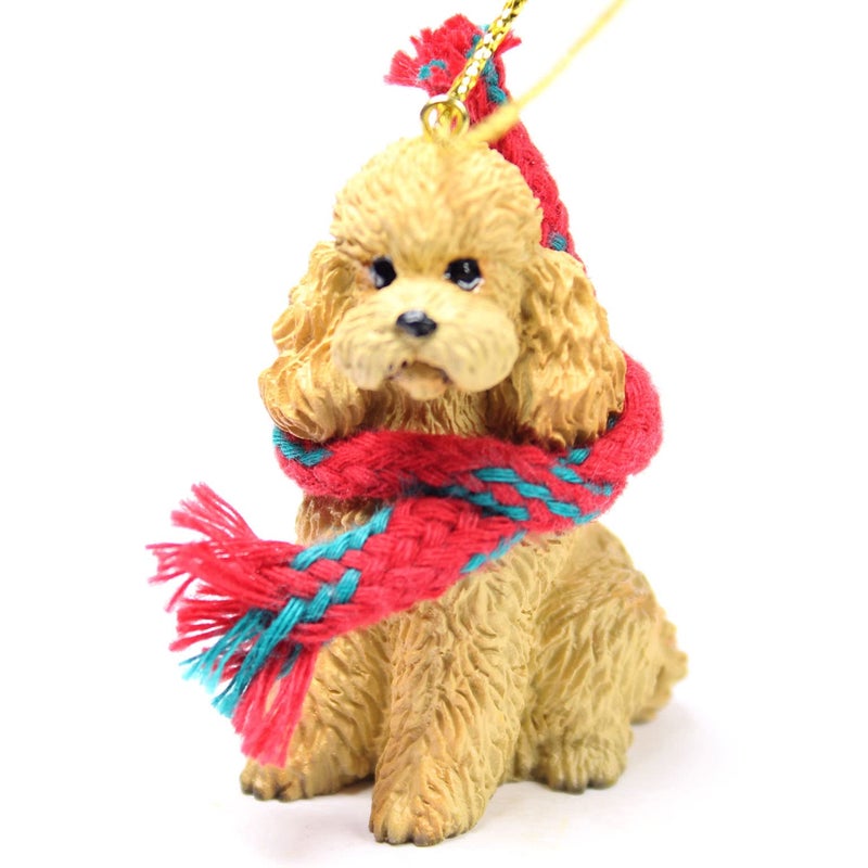 Conversation Concepts Poodle Tiny Miniature One Christmas Ornament Apricot Sport Cut Delightful - Image 4
