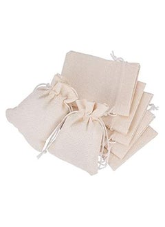 25Pcs Burlap Bags With Drawstring Gift Bags Jewelry Pouch For Wedding Party Treat And Diy Craft - 4.7 X 3.5 Inch, 4.7 x 3.5" Cream