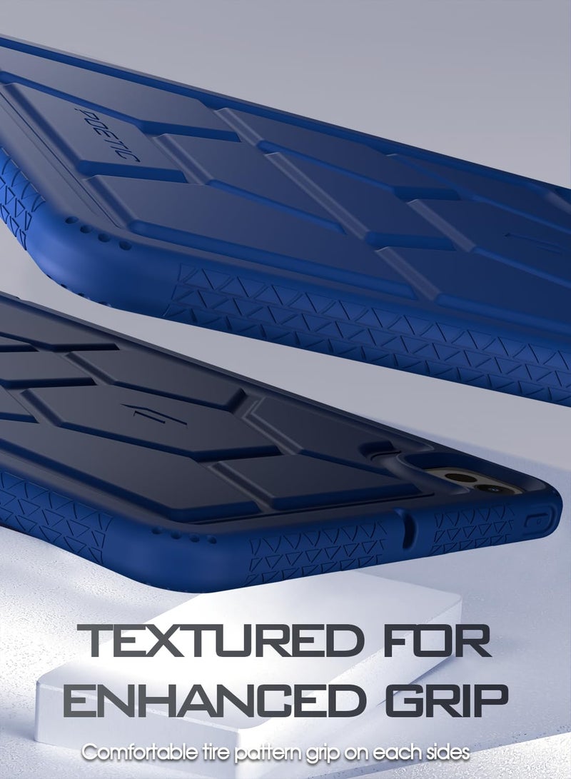 Poetic TurtleSkin Case for iPad Pro 11 Inch (M5) 2025/ (M4) 2024, Heavy Duty Shockproof Rugged Kids Friendly Drop Protection Silicone Cover Case, Navy Blue - Image 5
