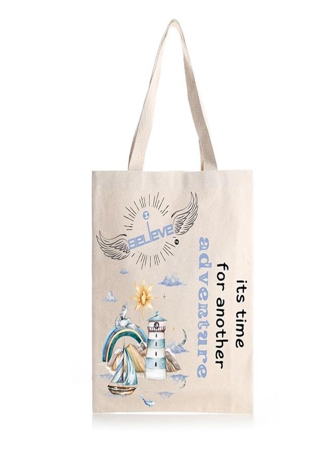 STRUTT Foldable Canvas Tote Bag for Women, Tote Bag for College Girls,100% Organic Cotton Reusable Shopping Bag for Grocery, Eco-Friendly Multi-Purpose Bag for Travel & Daily Use - in Adventures - Image 1