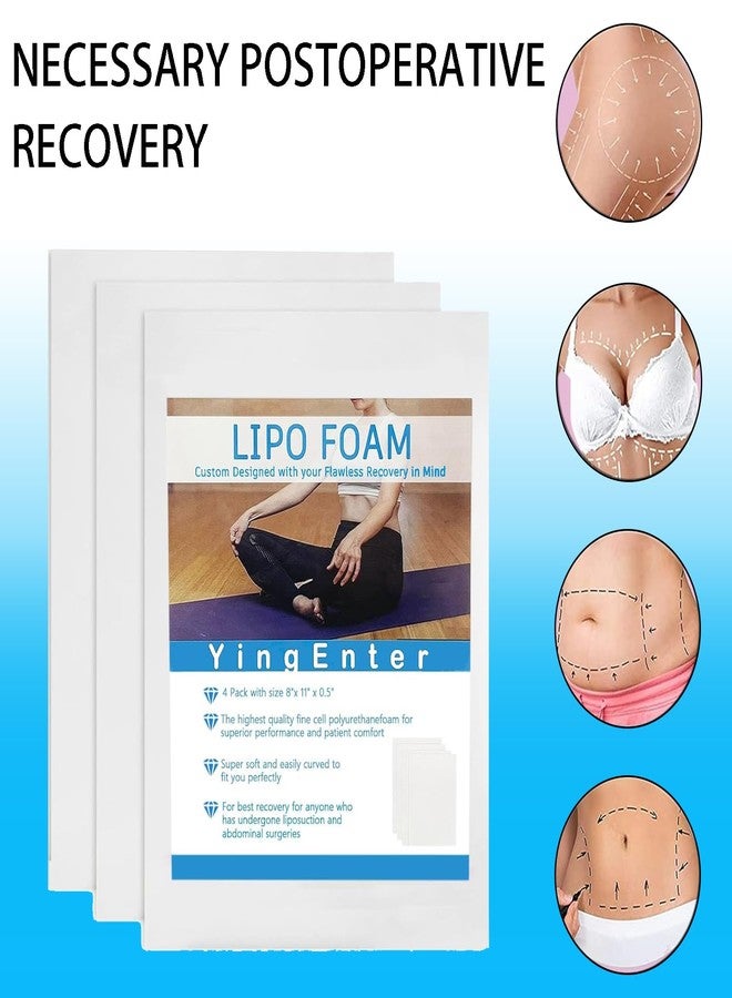 YingEnter 3 Pack Lipo Foam - Post Surgery Ab Board for Use with Post Liposuction Surgery Flattening Abdominal Compression Garments Liposuction Foam pads for Recovery 8"X11" - Image 3