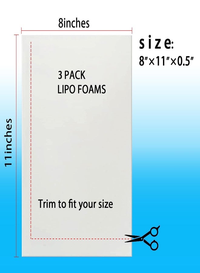 YingEnter 3 Pack Lipo Foam - Post Surgery Ab Board for Use with Post Liposuction Surgery Flattening Abdominal Compression Garments Liposuction Foam pads for Recovery 8"X11" - Image 2