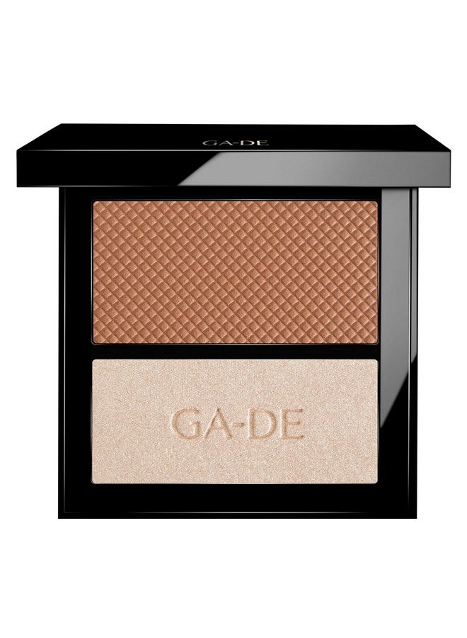 GA-DE Velveteen Blush And Shimmer Duet 12 Formulated With Micronized Pearls And Pigments For Sculpting Face And Décolleté Parabenfree 0.26 Oz - Image 1
