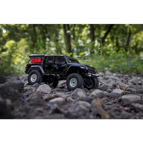 AXIAL شاحنة RC محورية SCX24 جيب غلاديتور 4 دفع العجلات زاحف الصخور مزود بمحرك RTR (لا حاجة لإكماله جاهز للتشغيل) ، أسود ، AXI00005V2T5 ، سيارة تحكم عن بعد ، سيارة RC ، زاحف RC - Image 2