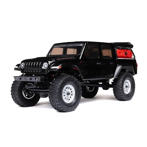 AXIAL شاحنة RC محورية SCX24 جيب غلاديتور 4 دفع العجلات زاحف الصخور مزود بمحرك RTR (لا حاجة لإكماله جاهز للتشغيل) ، أسود ، AXI00005V2T5 ، سيارة تحكم عن بعد ، سيارة RC ، زاحف RC - Image 1