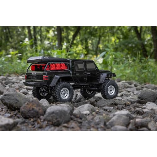 AXIAL شاحنة RC محورية SCX24 جيب غلاديتور 4 دفع العجلات زاحف الصخور مزود بمحرك RTR (لا حاجة لإكماله جاهز للتشغيل) ، أسود ، AXI00005V2T5 ، سيارة تحكم عن بعد ، سيارة RC ، زاحف RC - Image 4