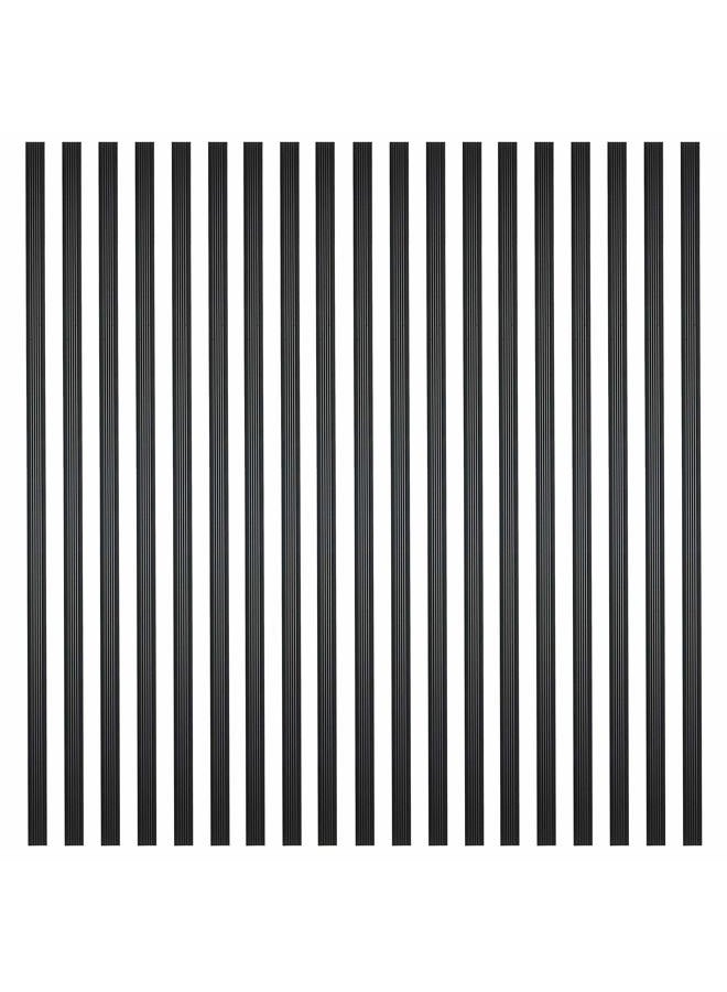 Myard 29 Inches Grooved Estate Square Aluminum Deck Balusters for Decking Railing Patio Fence, Modern Look (25-Pack, Matte Black) - Image 1