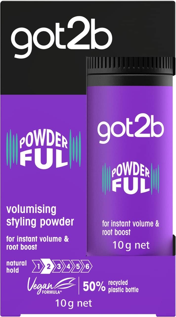 Got2b Schwarzkopf got2b Powder'ful Volume Unisex Root Hair Styling Powder, For Instant Volume and Root Boost, Vegan, 10g - Image 1
