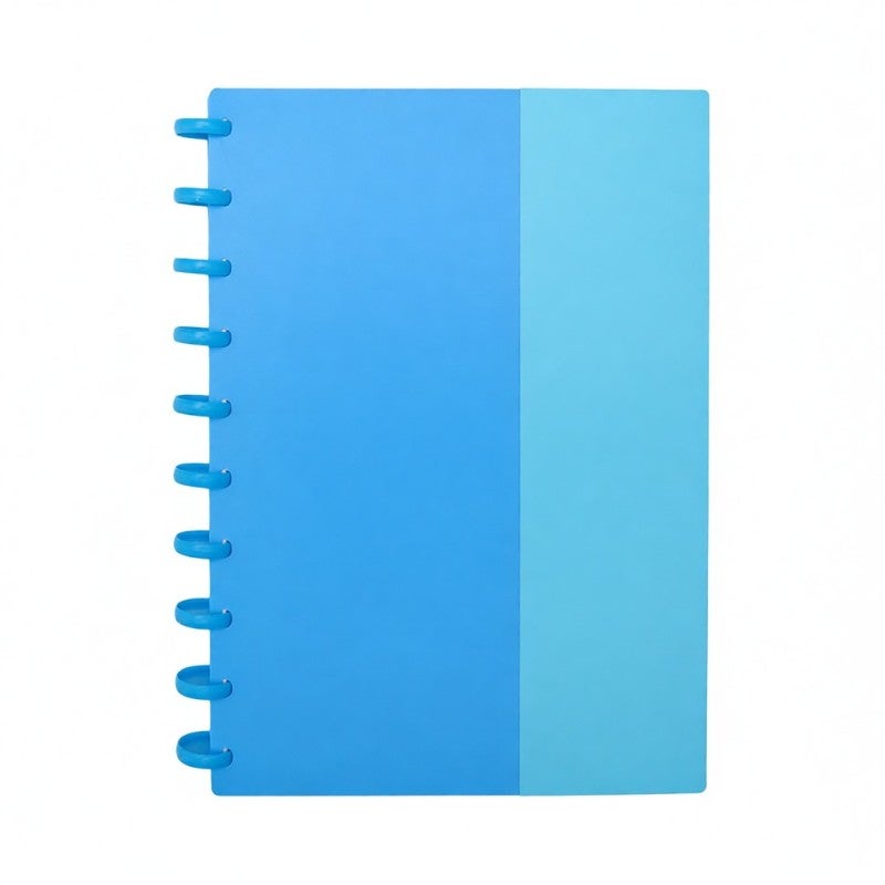 دفتر الملاحظات الأنيق: بحجم B5 25.4 × 18.0 سم، وثنائي حلقات بـ 10 حلقات بنصف قطر 20 مم - تصميم ثقوب فطرية، قابل للطي بزاوية 360 درجة، دفتر ورقات منفصلة قابلة للتعبئة مجدداً للطلاب والعمال المسافرين والفنانين - Image 1