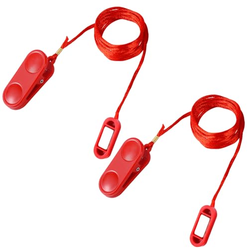 Gosknor 2pcs Treadmill Magnet Safety Key, Universal Magnetic Safety Switch Treadmill Emergency Stop Replacement Accessories for Most Running Machines (Flat Oval) - Image 1