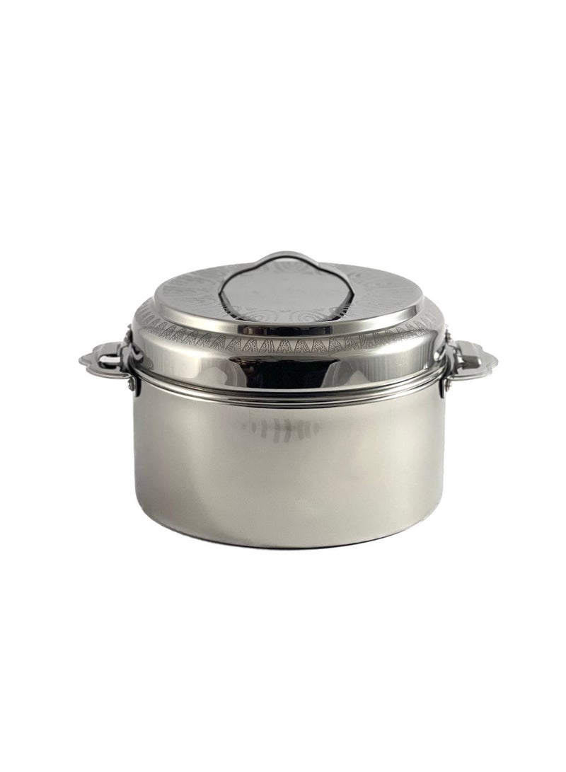 Homemaker Sigma Hotpot 2500ml Capacity - Unique Locking Lid - High Quality Stainless Steel - Silver Etching