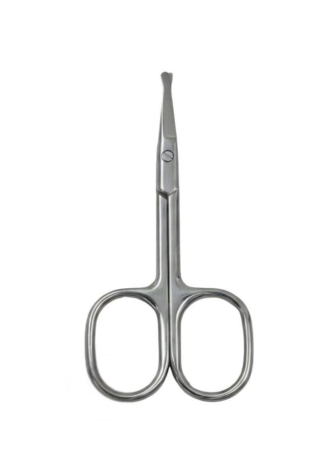 Heff Designer Grooming Blunt/Curved Tip Scissors for Nose Hair, Beard, Moustache and Eyebrow, 3.5 Inch (Stainless Steel) - Image 1