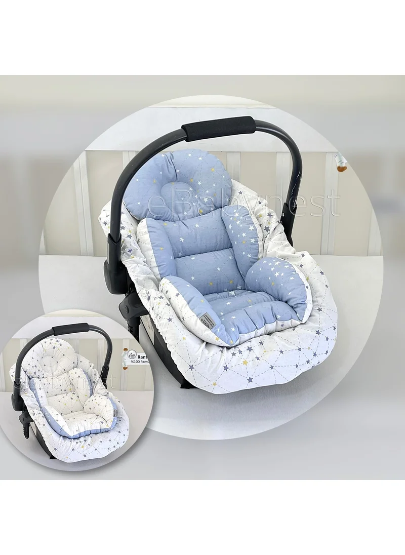 Ebabynest Samanyolu Series Blue Stroller Bottom Cushion