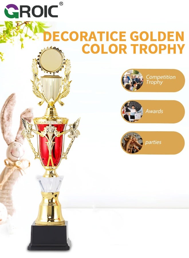GROIC 39 سم جوائز ذهبية، جائزة كأس، جوائز ذهبية للأطفال، جوائز كأس بلاستيكية لحفلات الأطفال، مكافآت رياضية، جوائز مسابقات، هدايا حفلات - Image 2