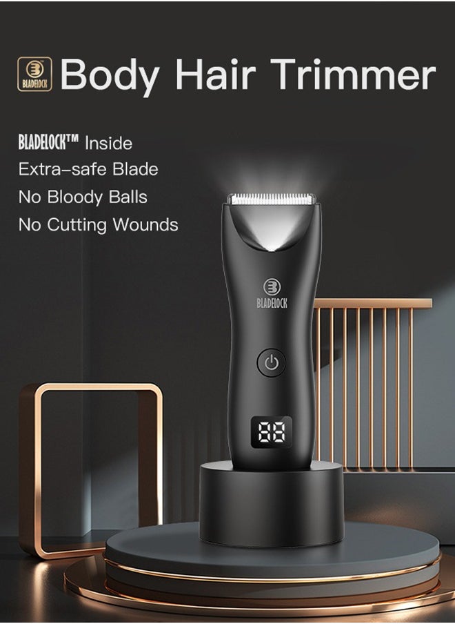 Body Hair Trimmer,Electric Shaver for Sensitive Areas,Hairs,Beards,Armpit Hair,Waterproof Shaver,Unisex,Black