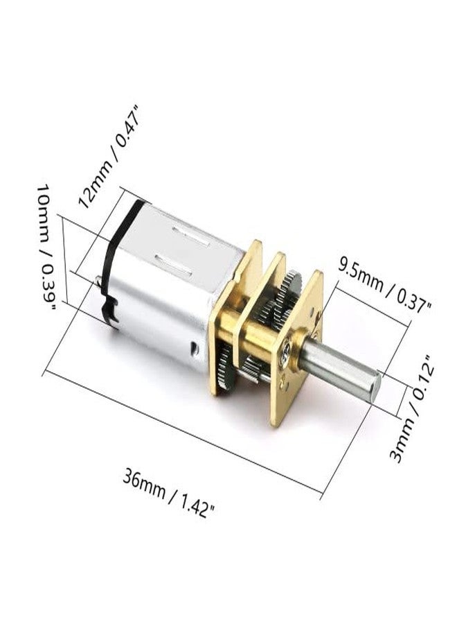 Fielect DC 3V 5RPM Mini Metal Gearwheel Micro Speed Reduction Motor Mini Gear Box Motor GA12-N20 - Image 2