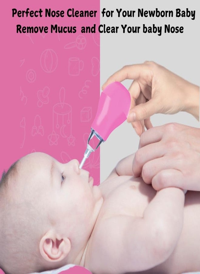 Crescent Nasal Aspirator | BPA Free Nasal Aspirator for Baby Newborn | Soft Nozzle Baby Nose Cleaner | Easy to Clean Mucus Sucker for Baby Nose | Compact Baby Nasal Aspirator Mucus Sucker, 0+ Month Baby, Baby Pink - Image 3
