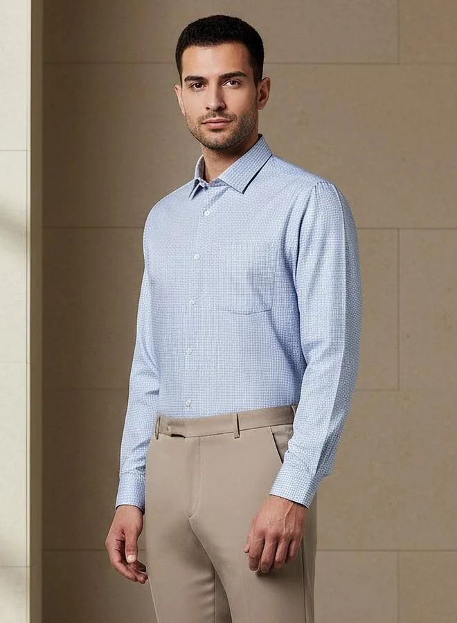 Splash FAV Men Slim Fit Collared Printed Long Sleeve Shirt