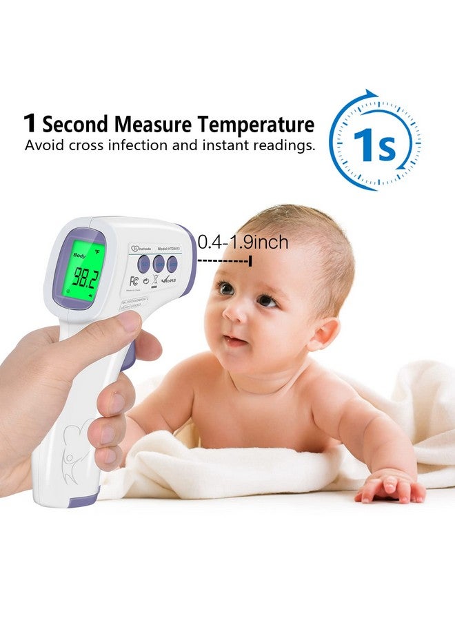 HeTaiDa ترمومتر رقمي للبالغين والأطفال ترمومتر جبهة بدون لمس للأطفال 2 في 1 وضع سطح الجسم ترمومتر بالأشعة تحت الحمراء مع إنذار للحمى وقراءات دقيقة فورية - Image 2