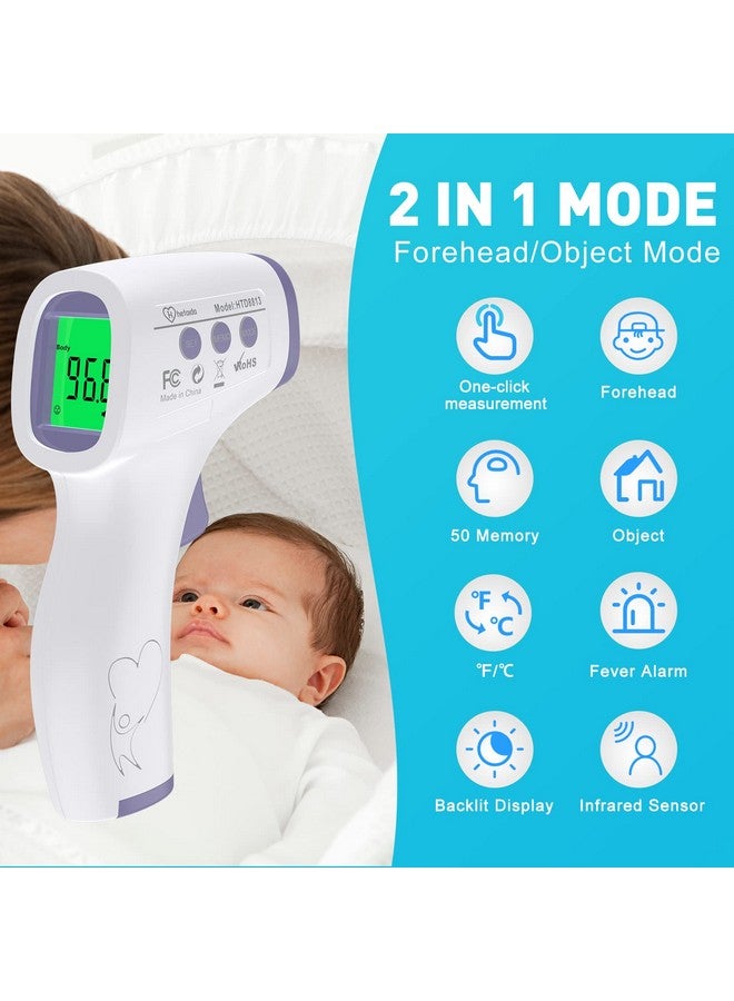 HeTaiDa ترمومتر رقمي للبالغين والأطفال ترمومتر جبهة بدون لمس للأطفال 2 في 1 وضع سطح الجسم ترمومتر بالأشعة تحت الحمراء مع إنذار للحمى وقراءات دقيقة فورية - Image 5