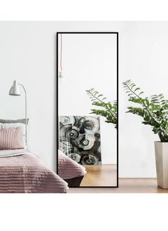 NZONE STORE Full-Length Black Aluminum Mirror with Stand and Wall-Mount Option  - Image 3