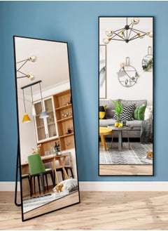 NZONE STORE Full-Length Black Aluminum Mirror with Stand and Wall-Mount Option  - Image 5