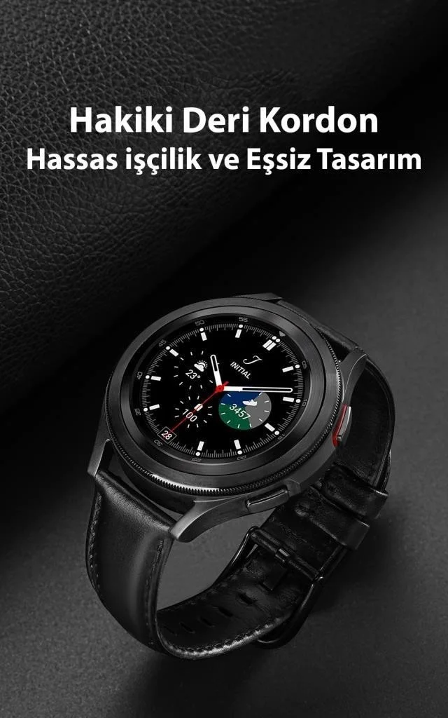 بولهاموبيل Polham Hermes Loop Leather Strap Band For Samsung Galaxy Watch 20MM and Huawei Gt2-Gt3-Magic 2 42MM