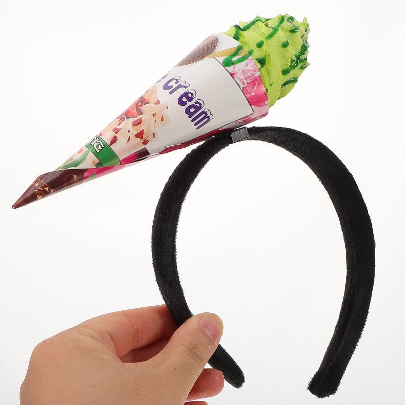 Funny Headpiece Ice Cream Cosplay Headband Party Headpiece Interesting Party Hair Accessory - Image 2