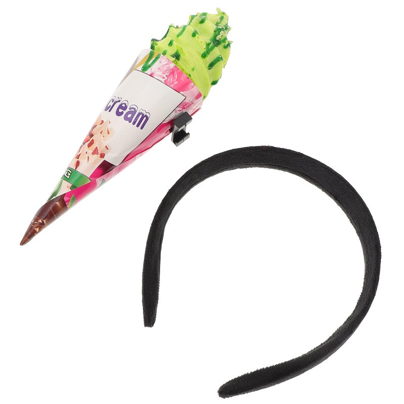 Funny Headpiece Ice Cream Cosplay Headband Party Headpiece Interesting Party Hair Accessory - Image 1