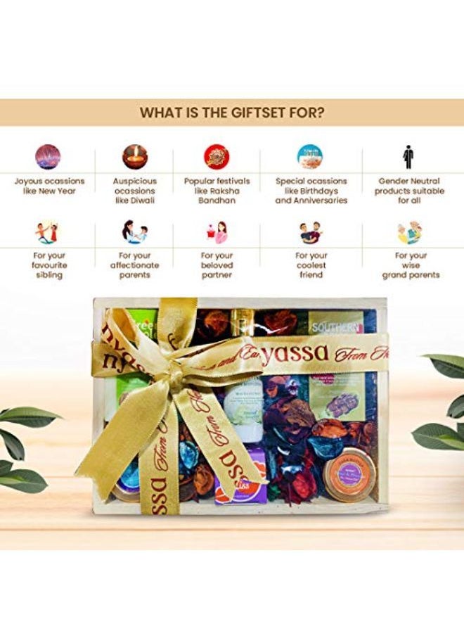 Nyassa Wooden Box 6 Pc Gift Set For Men And Women. A Perfect Artisanal Gift In A Delightful Pack Containing An Eclectic Mix Of Handmade Soap. Contains Natural Extracts No Parabens. Cruelty Free  - Image 2