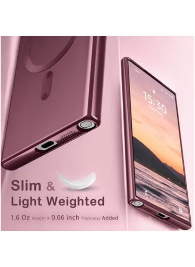Samsung Galaxy S24 Ultra Magnetic Case Cover – Slim, Lightweight & Shockproof Phone Case with Wireless Charging Compatibility | Durable 6.8-Inch Back Cover with Secure Magnetic Closure | Anti-Scratch, Drop-Resistant & Precise Cutouts for Full Protection - Image 3