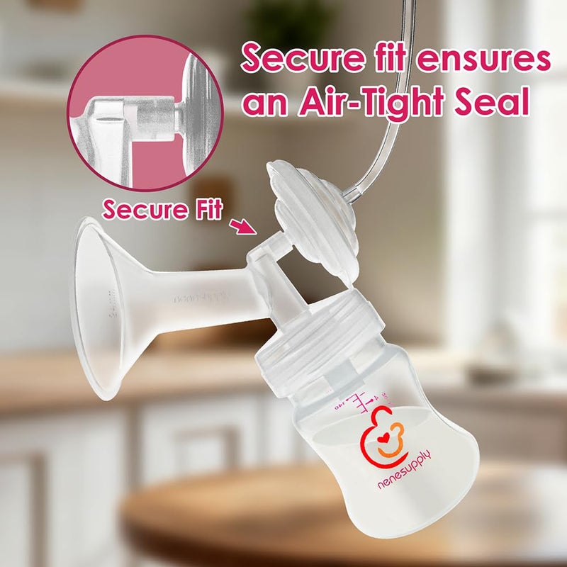 Nenesupply Pump Parts Compatible with Spectra S2 S1 9 Plus Breast Pump to Replace Spectra Pump Parts S2 Accessories Flange 24mm Duckbill Valve Tubing Pumping Bottles Backflow Protector - Image 5