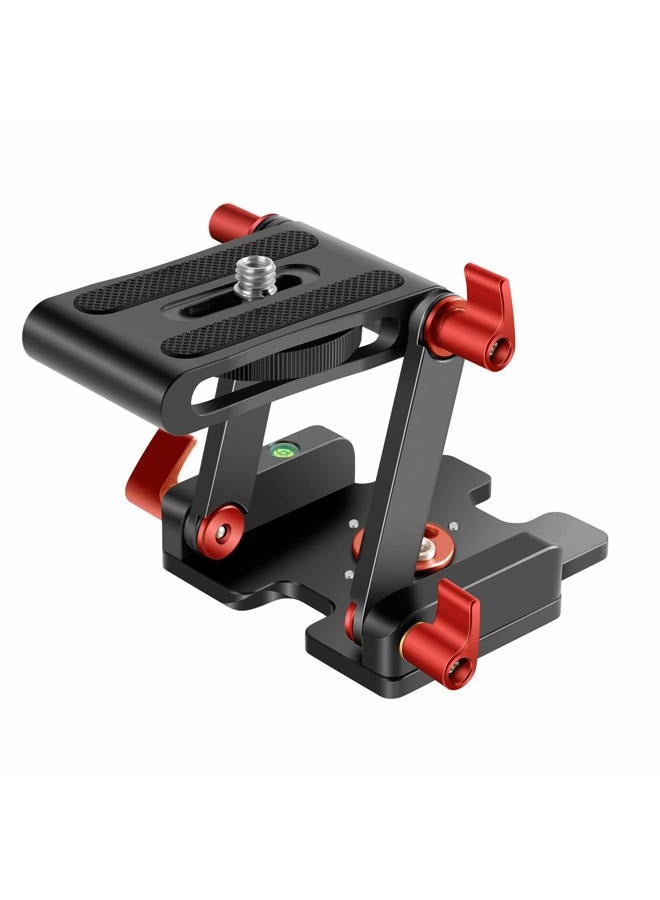 Neewer Upgraded Z-Flex Tilt Head Z Type Tripod Head with 4 Adjust/Fixing Knob, Quick Release Plate and Spirit Level for Tripod/DSLR Cameras Camcorders/Slider, Aluminium Alloy/Load Up to 6.6 Pounds - Image 1