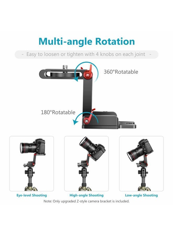 Neewer Upgraded Z-Flex Tilt Head Z Type Tripod Head with 4 Adjust/Fixing Knob, Quick Release Plate and Spirit Level for Tripod/DSLR Cameras Camcorders/Slider, Aluminium Alloy/Load Up to 6.6 Pounds - Image 5