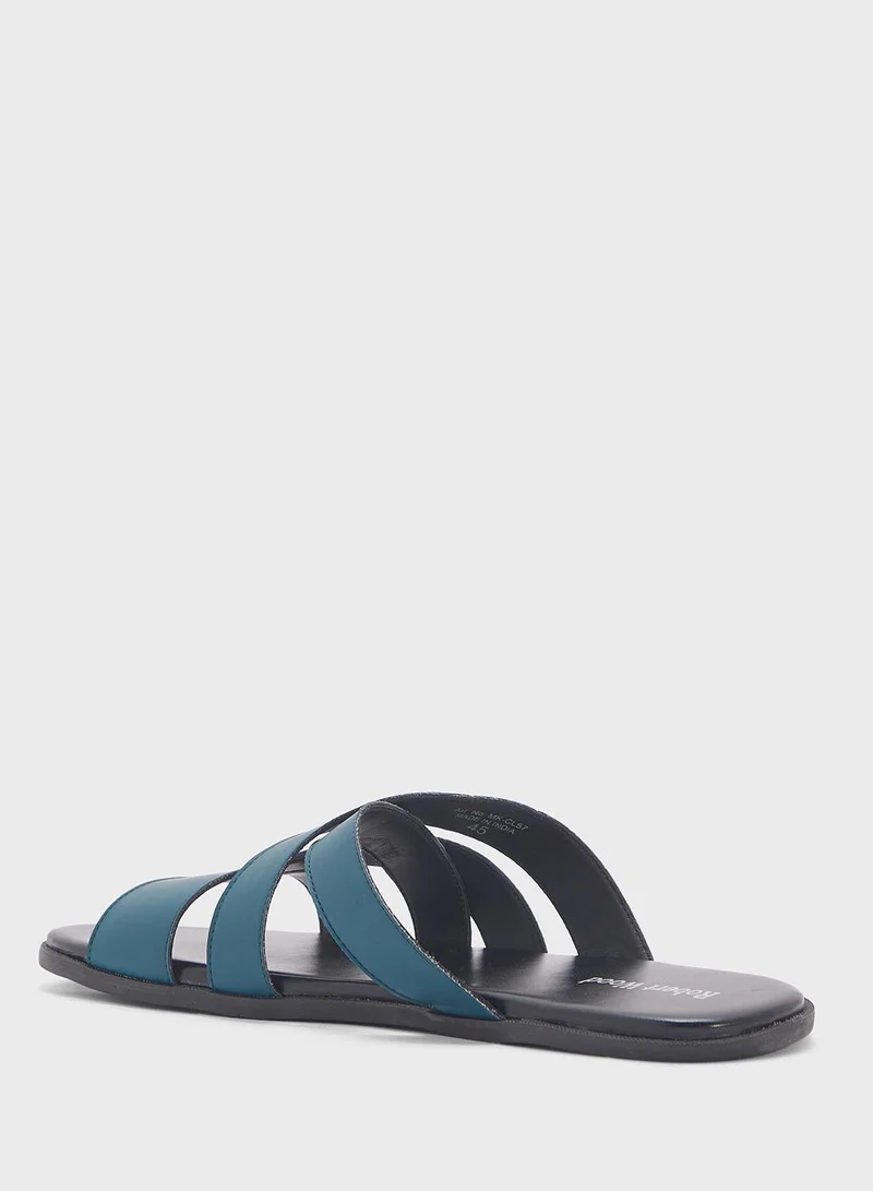 Robert Wood Men'S Cross Strap Sandals