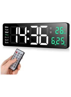 ARNOTEC Digital Wall Clock Large Display, 16.2 Inch Large Wall Clocks, Modern LED Digital Clock with Remote Control for Living Room Decor, Automatic Brightness Dimmer Big Clock with Date Week Temperature  - Image 1